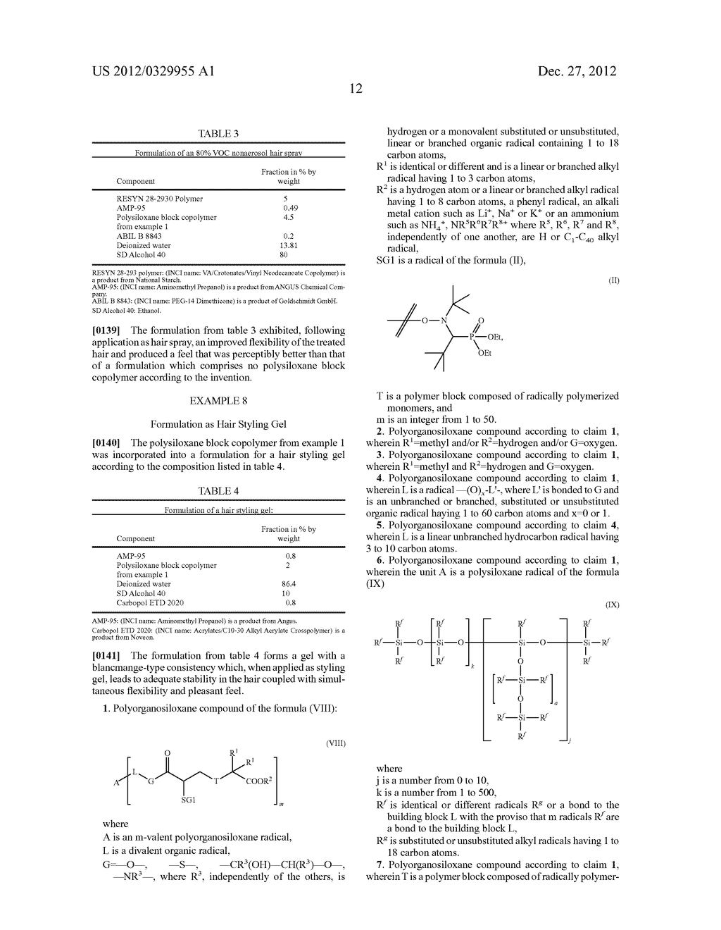 POLYSILOXANE BLOCK COPOLYMERS AND THE USE THEREOF IN COSMETIC FORMULATIONS - diagram, schematic, and image 13