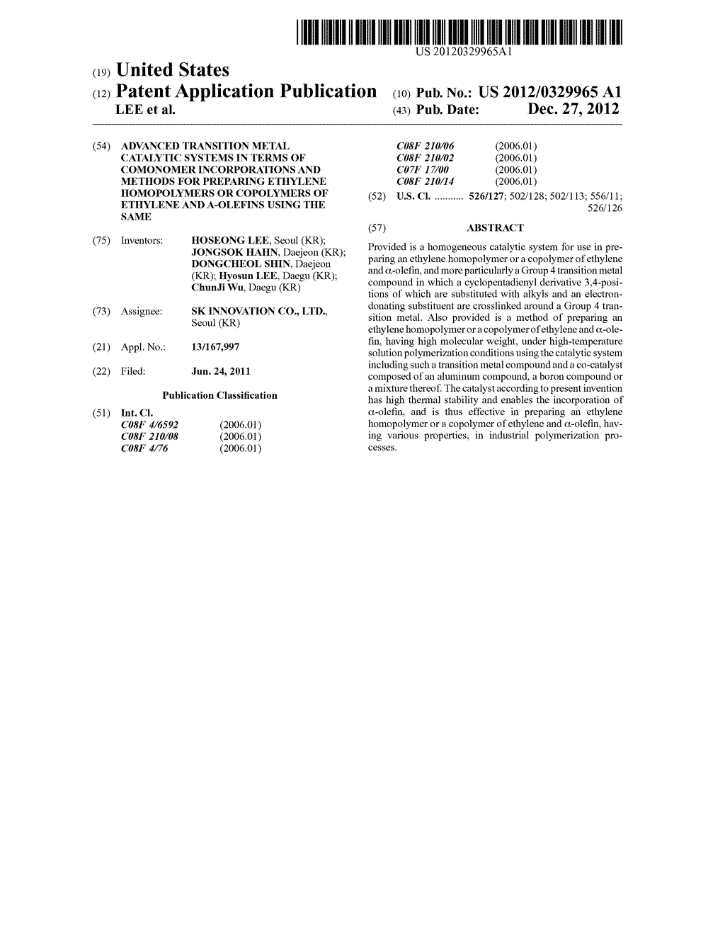 ADVANCED TRANSITION METAL CATALYTIC SYSTEMS IN TERMS OF COMONOMER     INCORPORATIONS AND METHODS FOR PREPARING ETHYLENE HOMOPOLYMERS OR     COPOLYMERS OF ETHYLENE AND A-OLEFINS USING THE SAME - diagram, schematic, and image 01