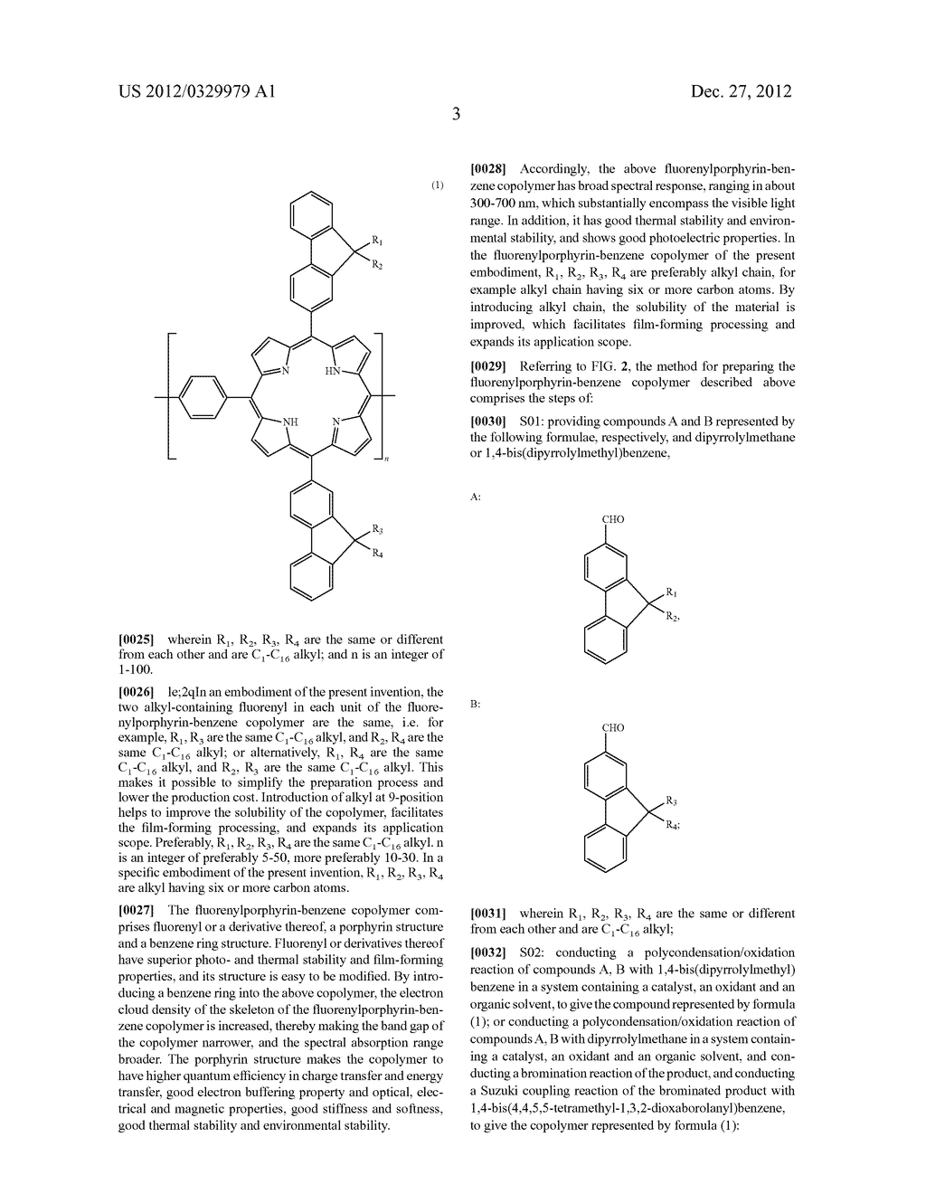 COPOLYMER CONTAINING FLUORENYLPORPHYRIN-BENZENE, PREPARATION METHOD AND     USE THEREOF - diagram, schematic, and image 08