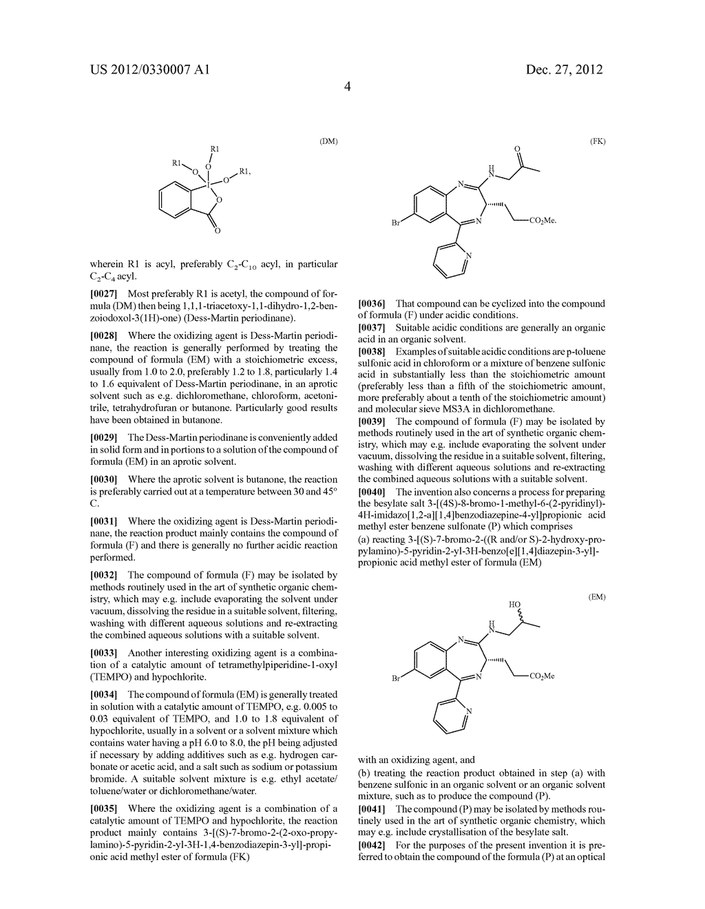 PROCESS FOR PREPARING     3-[(4S)-8-BROMO-1-METHYL-6-(2-PYRIDINYL)-4H-IMIDAZO[1,2-A][1,4]BENZODIAZE-    PINE-4-YL]PROPIONIC ACID METHYL ESTER OR THE BENZENE SULFONATE SALT     THEREOF, AND COMPOUNDS USEFUL IN THAT PROCESS - diagram, schematic, and image 05