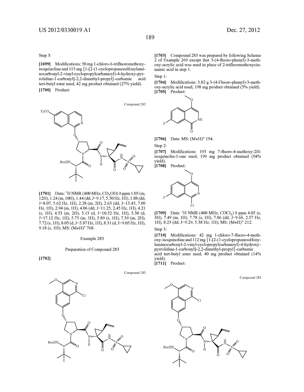 Hepatitis C Virus Inhibitors - diagram, schematic, and image 190