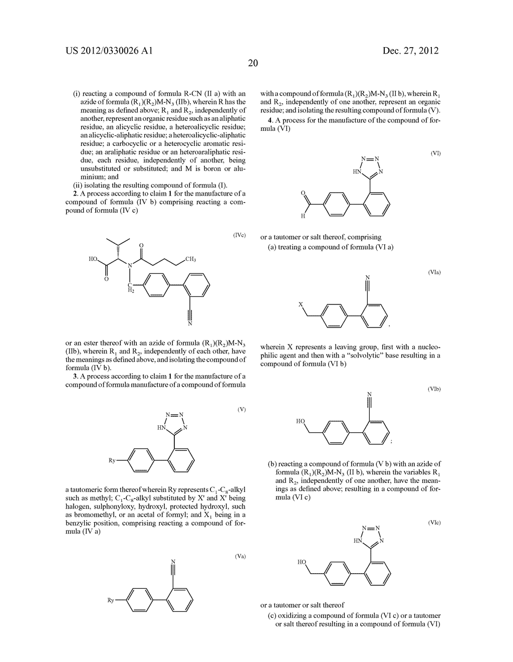 PROCESS FOR THE PREPARATION OF TETRAZOLE DERIVATIVES FROM ORGANO BORON AND     ORGANO ALUMINIUM AZIDES - diagram, schematic, and image 21