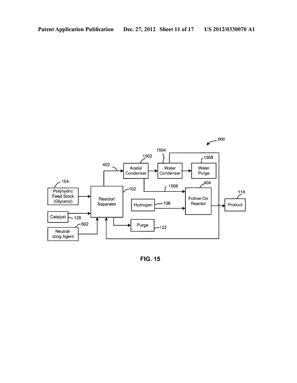 Method Of Producing Lower Alcohols From Glycerol - diagram, schematic, and image 12