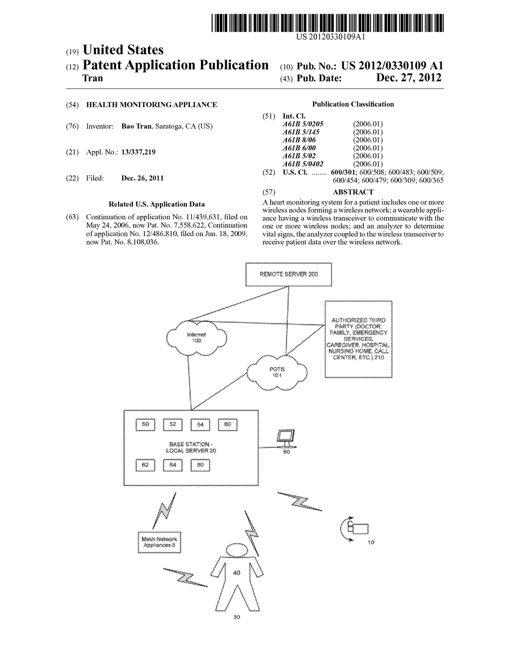 HEALTH MONITORING APPLIANCE - diagram, schematic, and image 01