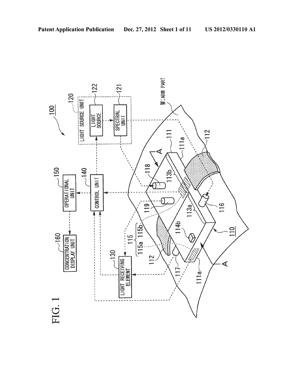 CONCENTRATION DETERMINATION APPARATUS AND CONCENTRATION DETERMINATION     METHOD - diagram, schematic, and image 02