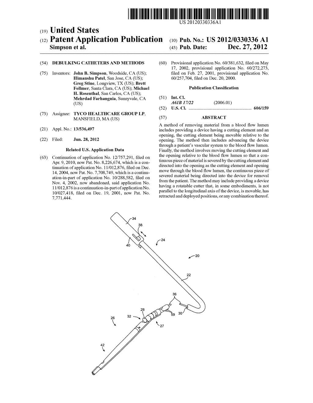 DEBULKING CATHETERS AND METHODS - diagram, schematic, and image 01