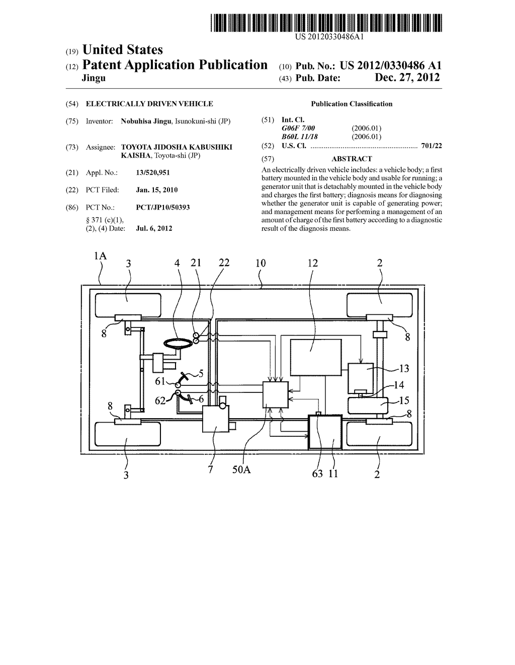 ELECTRICALLY DRIVEN VEHICLE - diagram, schematic, and image 01