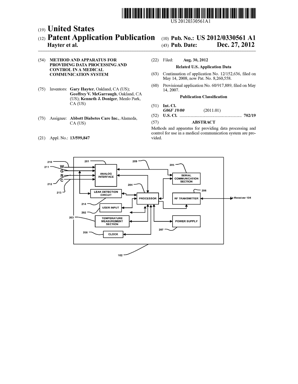 METHOD AND APPARATUS FOR PROVIDING DATA PROCESSING AND CONTROL IN A     MEDICAL COMMUNICATION SYSTEM - diagram, schematic, and image 01