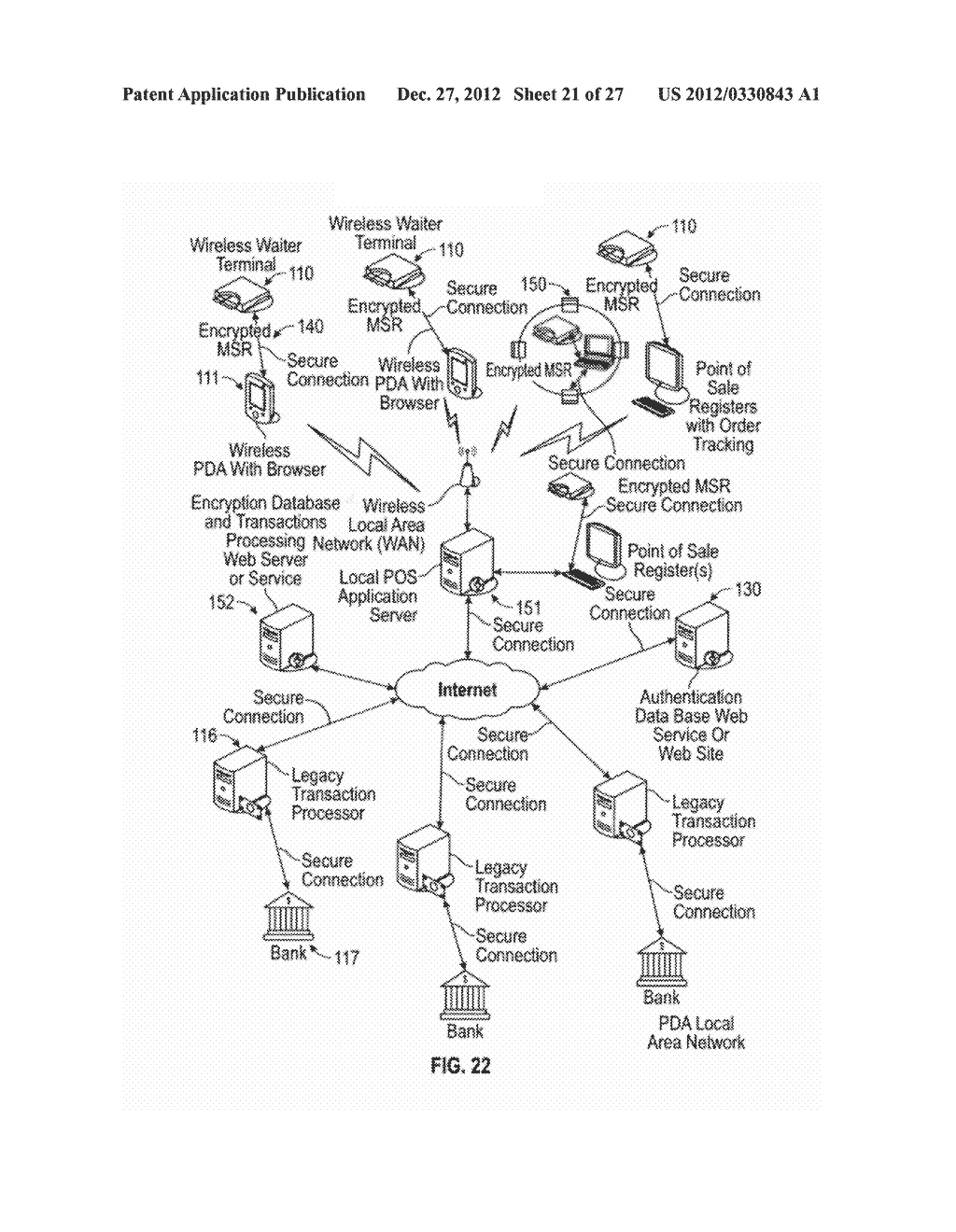 TRANSPARENTLY SECURING DATA FOR TRANSMISSION ON FINANCIAL NETWORKS - diagram, schematic, and image 22