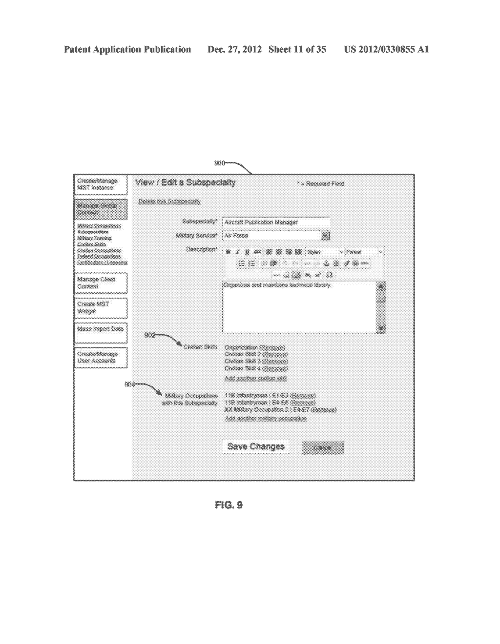 Military Occupations and Skills Management System - diagram, schematic, and image 12