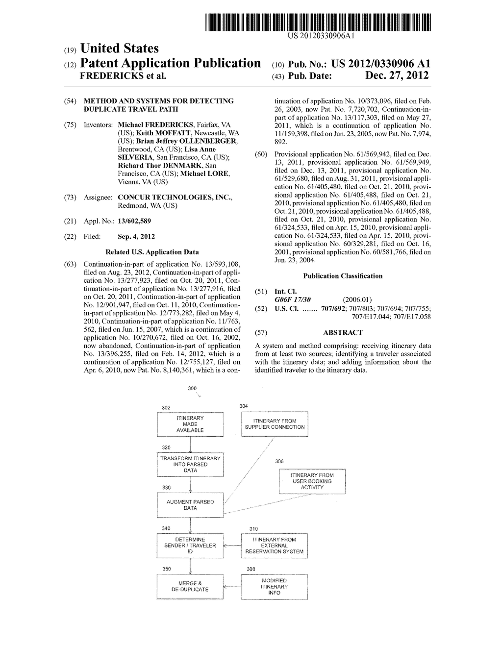 METHOD AND SYSTEMS FOR DETECTING DUPLICATE TRAVEL PATH - diagram, schematic, and image 01