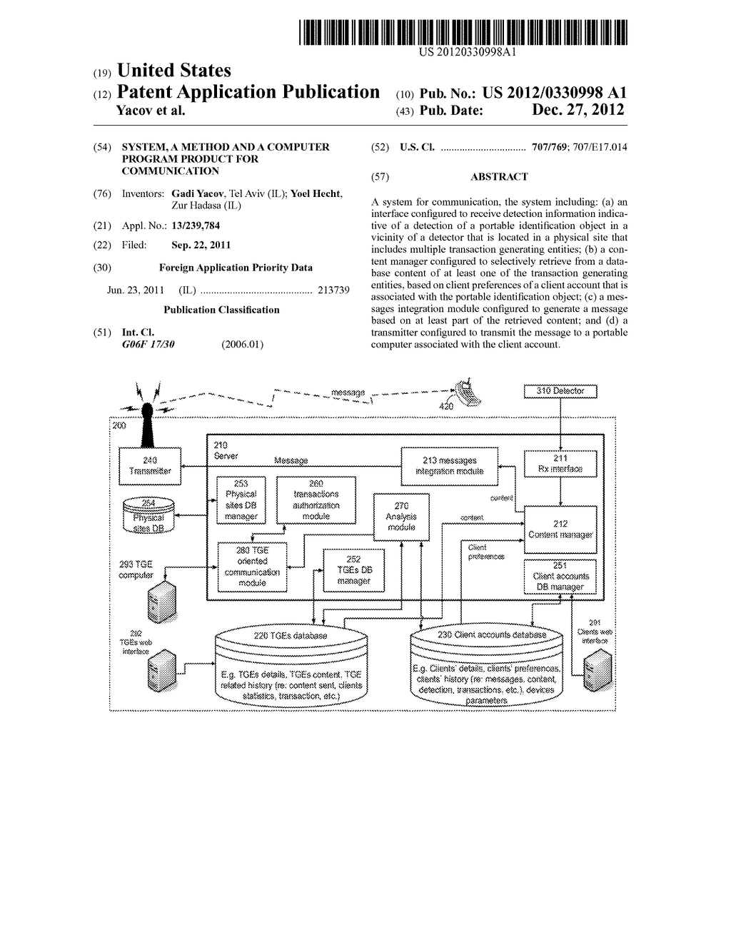 SYSTEM, A METHOD AND A COMPUTER PROGRAM PRODUCT FOR COMMUNICATION - diagram, schematic, and image 01