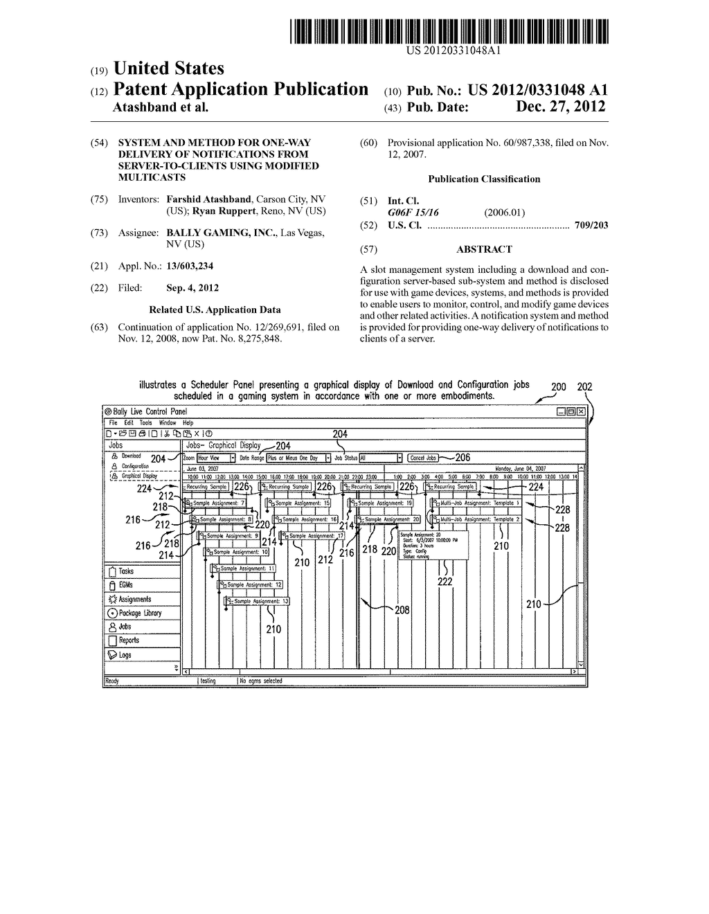 SYSTEM AND METHOD FOR ONE-WAY DELIVERY OF NOTIFICATIONS FROM     SERVER-TO-CLIENTS USING MODIFIED MULTICASTS - diagram, schematic, and image 01