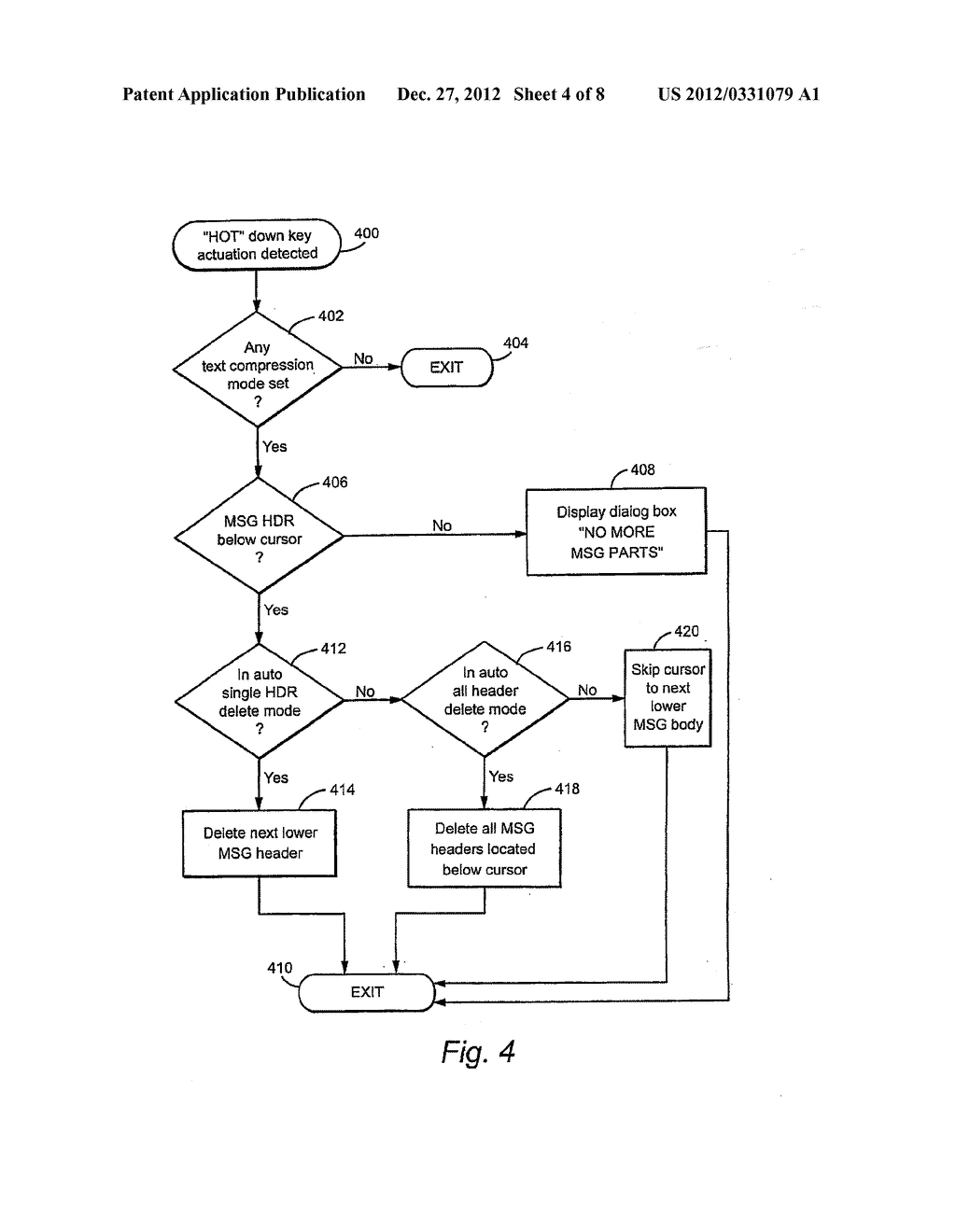 COMPRESSIBLE DISPLAY OF E-MAIL MESSAGE STRING TO FACILITATE READABILITY - diagram, schematic, and image 05