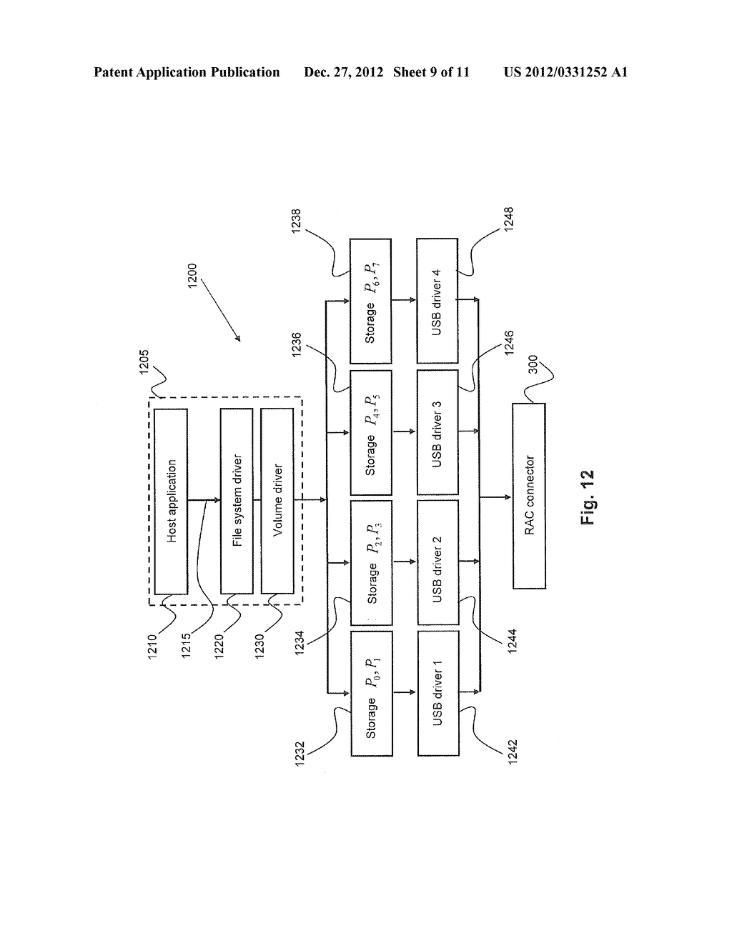 PORTABLE STORAGE DEVICE SUPPORTING FILE SEGMENTATION AND MULTIPLE TRANSFER     RATES - diagram, schematic, and image 10