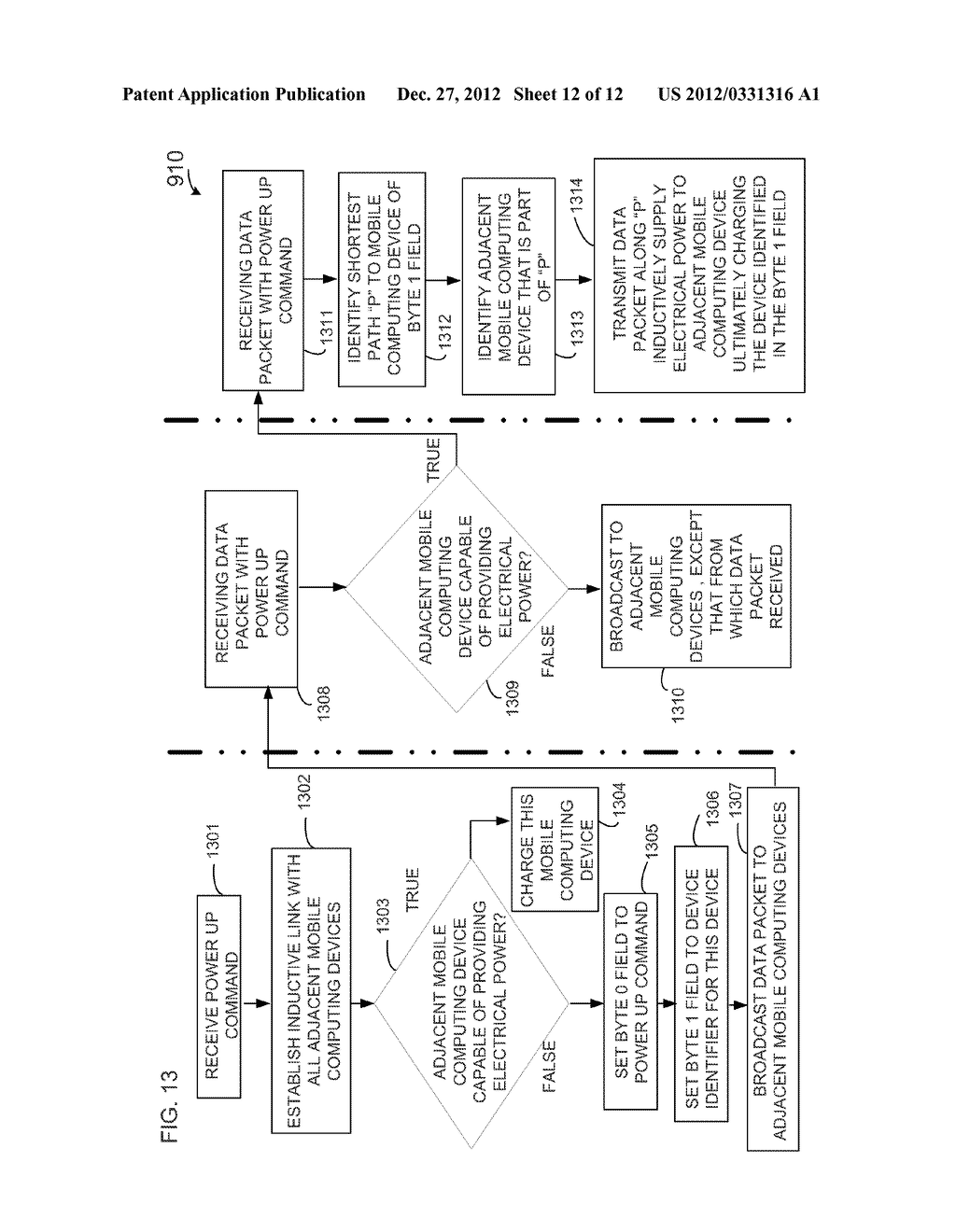 INDUCTIVE CHARGING AND DATA TRANSFER FOR MOBILE COMPUTING DEVICES     ORGANIZED INTO A MESH NETWORK - diagram, schematic, and image 13