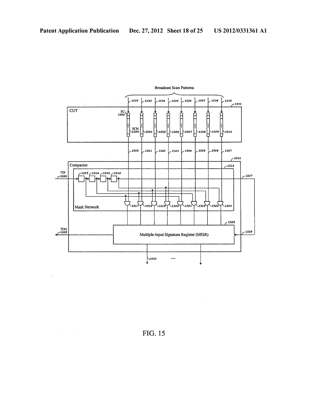 METHOD AND APPARATUS FOR BROADCASTING SCAN PATTERNS IN A SCAN-BASED     INTEGRATED CIRCUIT - diagram, schematic, and image 19