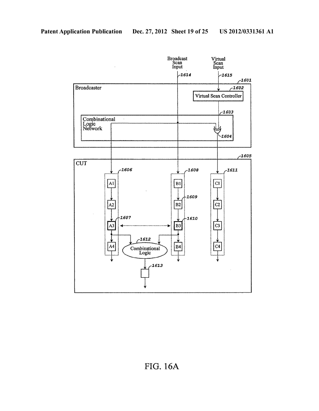 METHOD AND APPARATUS FOR BROADCASTING SCAN PATTERNS IN A SCAN-BASED     INTEGRATED CIRCUIT - diagram, schematic, and image 20