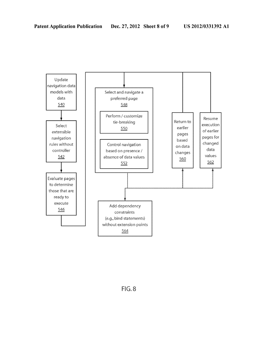 SYSTEM AND METHOD FOR DATA-DRIVEN WEB PAGE NAVIGATION CONTROL - diagram, schematic, and image 09