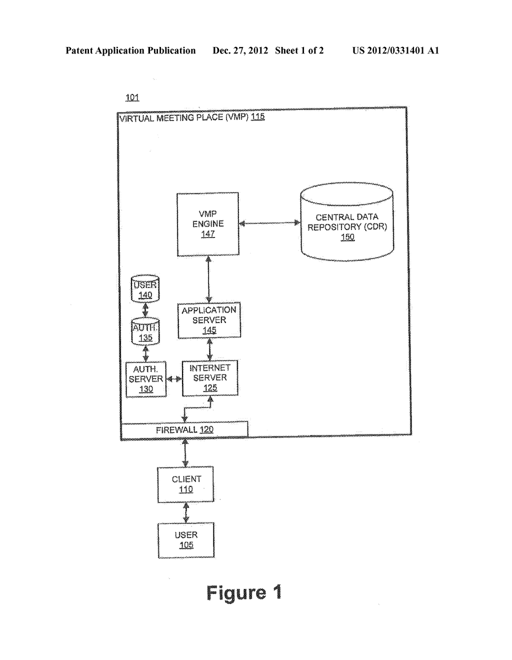 VIRTUAL MEETING PLACE SYSTEM AND METHOD - diagram, schematic, and image 02