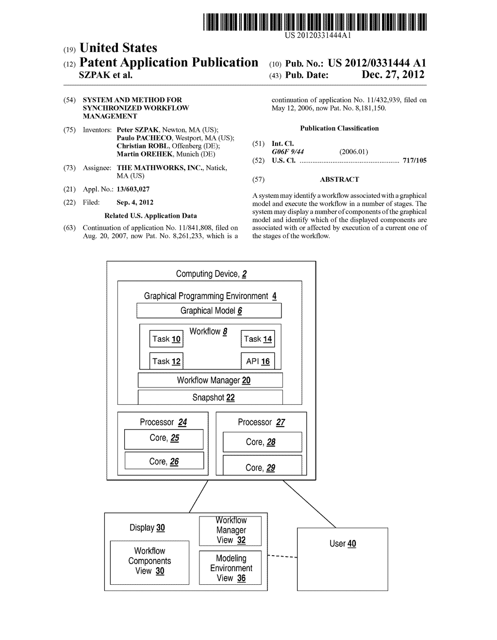 SYSTEM AND METHOD FOR SYNCHRONIZED WORKFLOW MANAGEMENT - diagram, schematic, and image 01