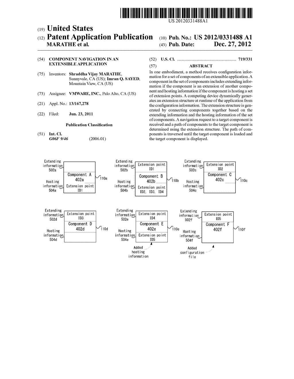 COMPONENT NAVIGATION IN AN EXTENSIBLE APPLICATION - diagram, schematic, and image 01