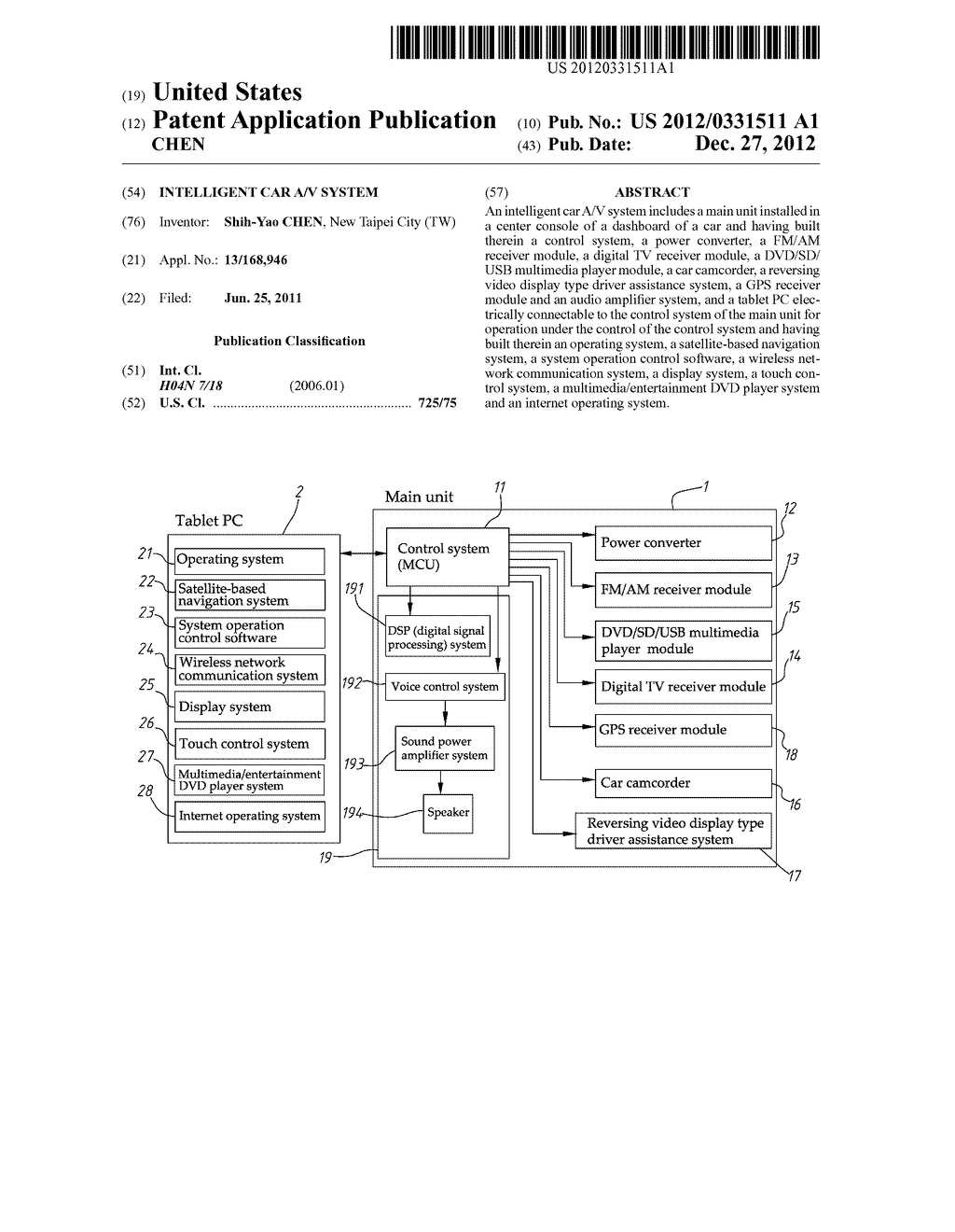 INTELLIGENT CAR A/V SYSTEM - diagram, schematic, and image 01