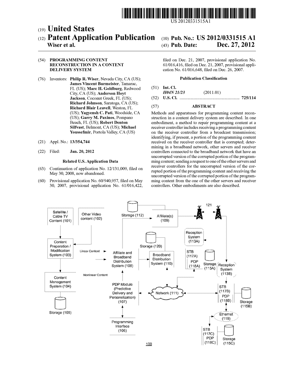 Programming Content Reconstruction in a Content Delivery System - diagram, schematic, and image 01