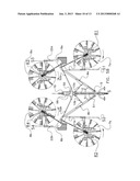 DEVICE FOR DISPLACING MOWN CROP diagram and image