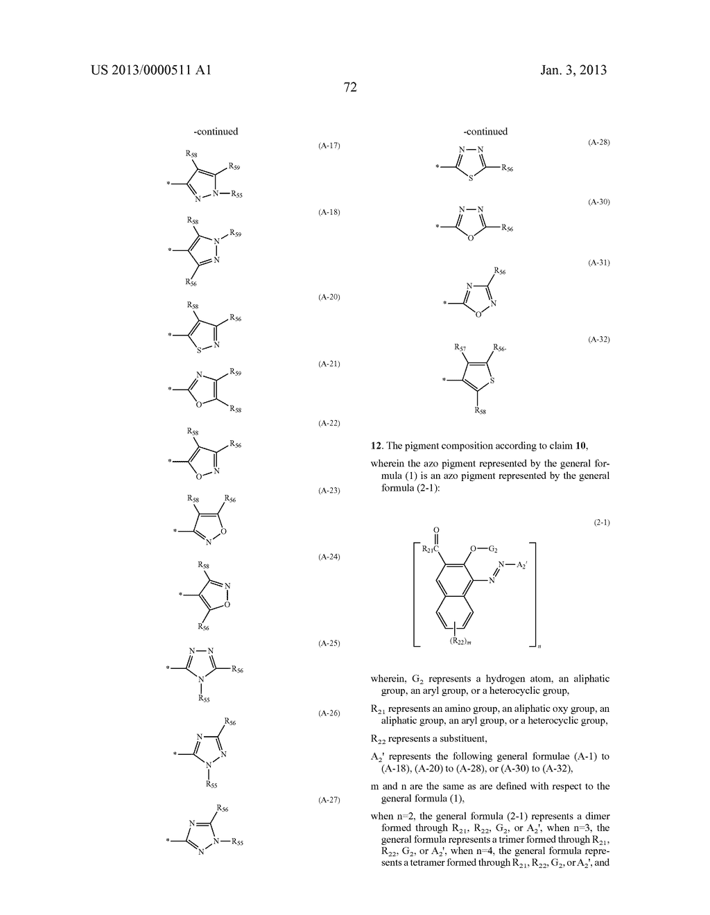 PIGMENT COMPOSITION, INK FOR INKJET RECORDING, COLORING COMPOSITION FOR     COLOR FILTER, AND COLOR FILTER - diagram, schematic, and image 77