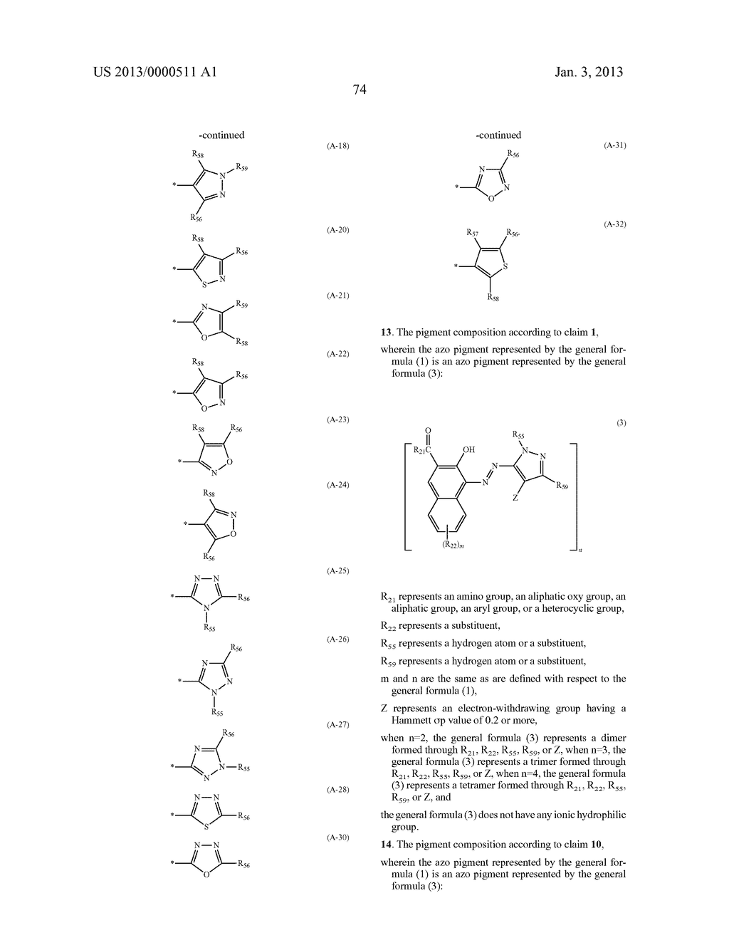 PIGMENT COMPOSITION, INK FOR INKJET RECORDING, COLORING COMPOSITION FOR     COLOR FILTER, AND COLOR FILTER - diagram, schematic, and image 79