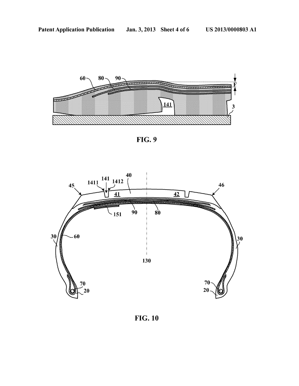 Tire the Crown of Which has a Stiffening Reinforcement - diagram, schematic, and image 05