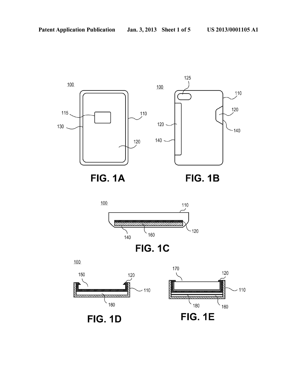 CASE FOR ENCLOSING A PERSONAL ELECTRONIC DEVICE AND A CARD - diagram, schematic, and image 02