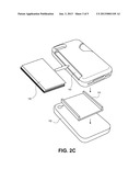 CASE FOR ENCLOSING A PERSONAL ELECTRONIC DEVICE AND A CARD diagram and image