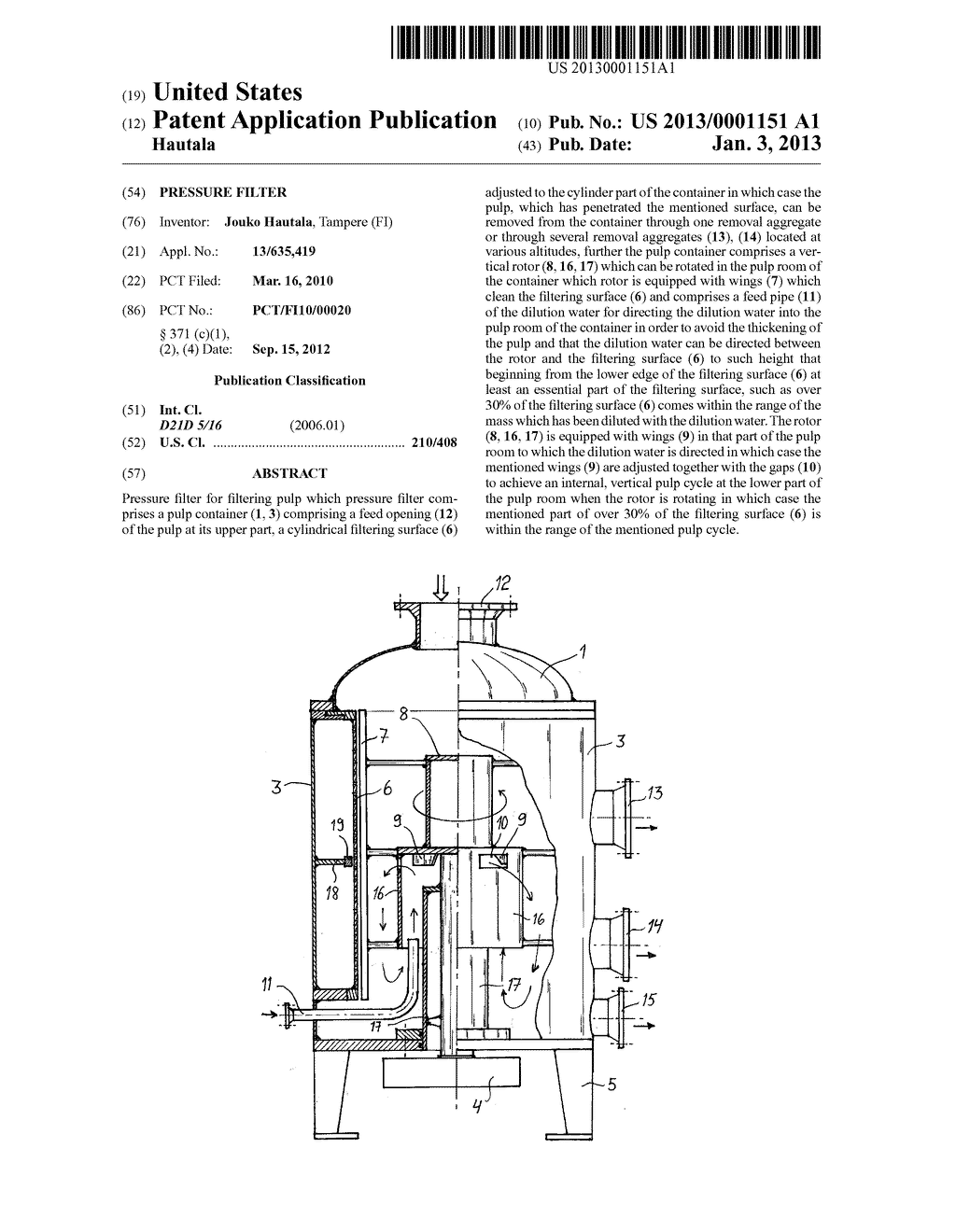 PRESSURE FILTER - diagram, schematic, and image 01