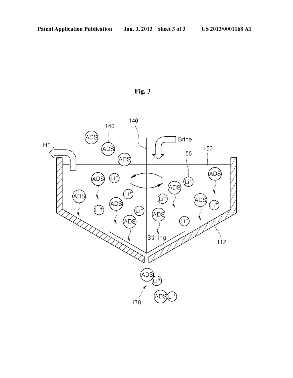 APPARATUS AND METHOD FOR ADSORBING AND DESORBING LITHIUM IONS USING A CCD     PROCESS - diagram, schematic, and image 04