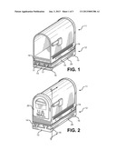Sliding Mailbox Structure having Two-Piece Construction and Handle diagram and image