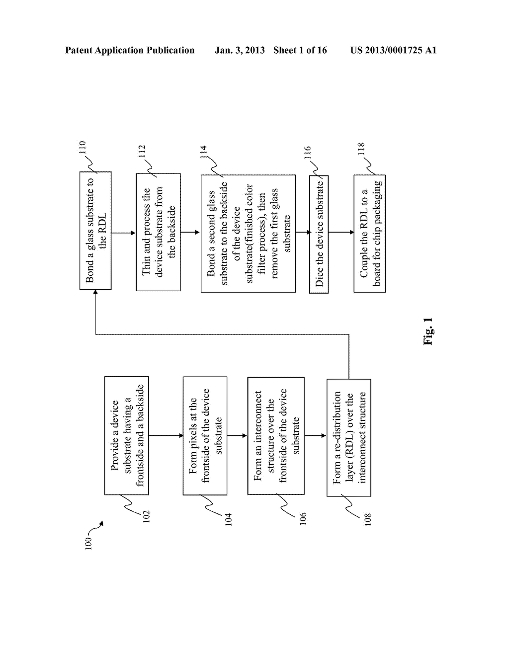 METHOD OF FABRICATING BACKSIDE-ILLUMINATED IMAGE SENSOR - diagram, schematic, and image 02