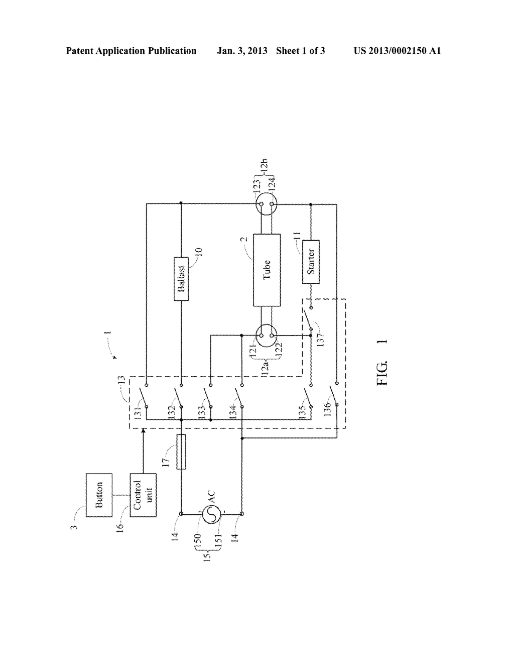 LAMP TUBE SWITCH CIRCUIT - diagram, schematic, and image 02