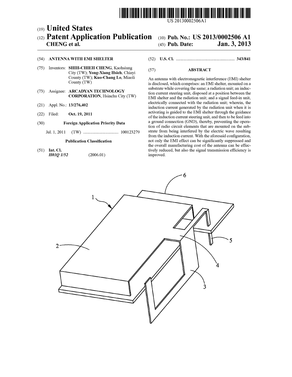 ANTENNA WITH EMI SHELTER - diagram, schematic, and image 01