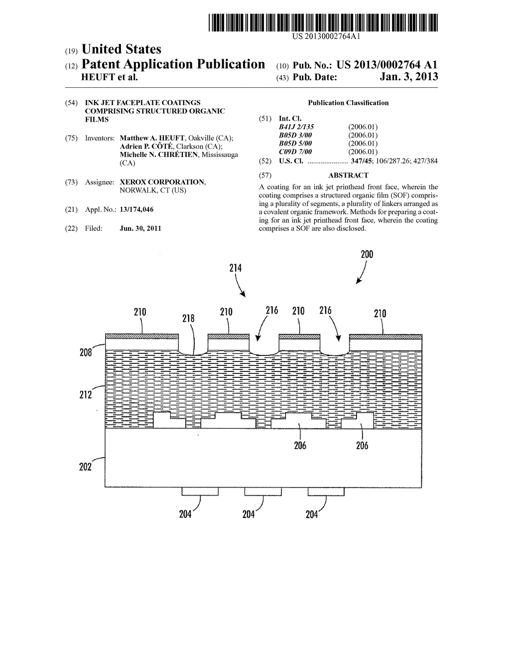 INK JET FACEPLATE COATINGS COMPRISING STRUCTURED ORGANIC FILMS - diagram, schematic, and image 01