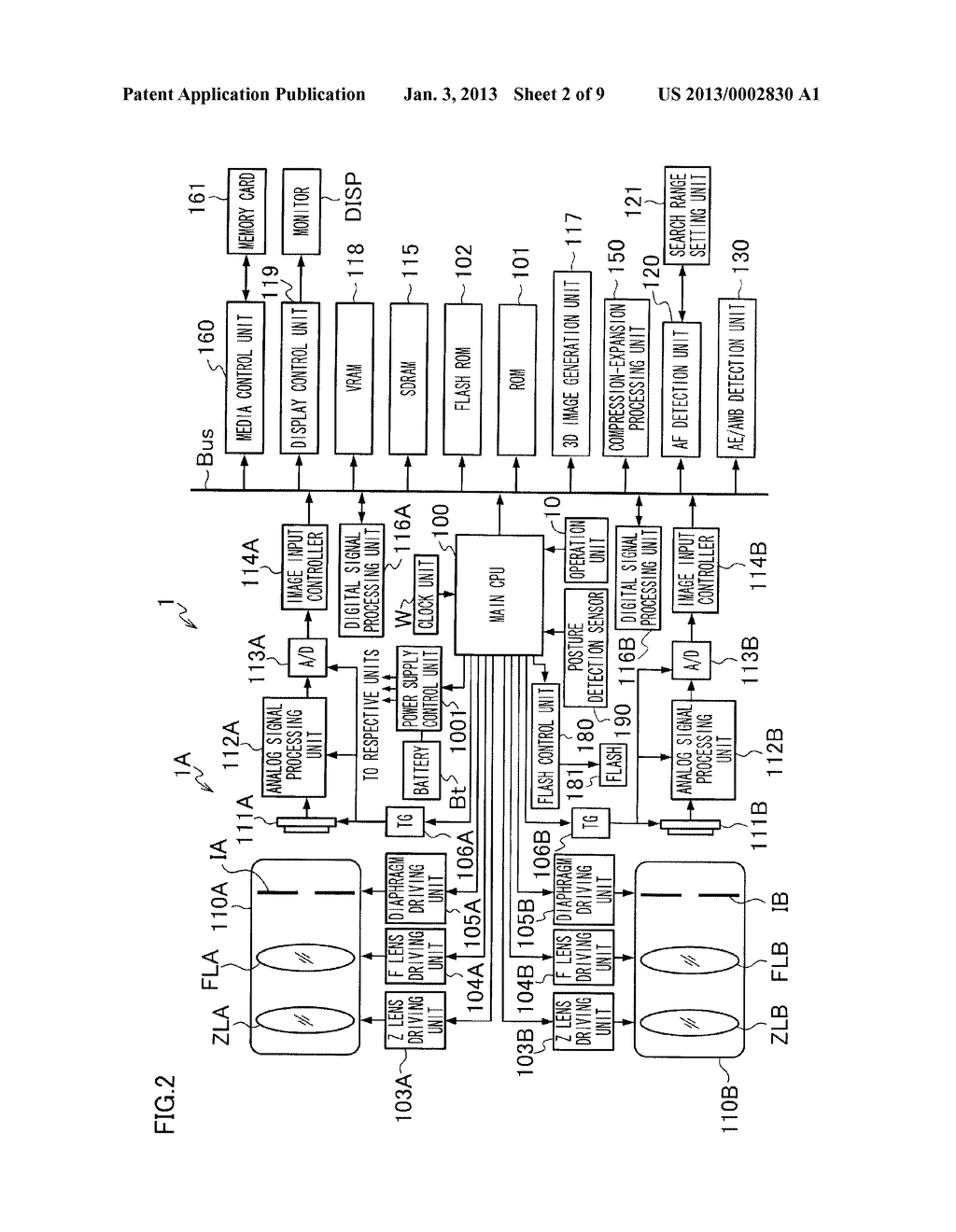 STEREOSCOPIC IMAGING DEVICE AND METHOD FOR AUTOMATICALLY ADJUSTING THE     FOCAL POINT OF A STEREOSCOPIC IMAGING DEVICE - diagram, schematic, and image 03