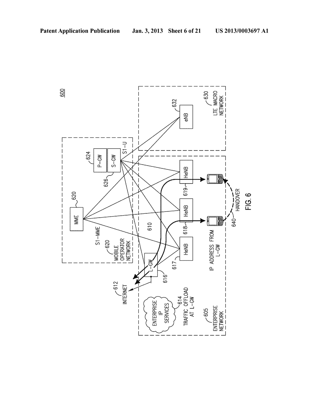 METHOD AND APPARATUS FOR SUPPORTING LOCAL IP ACCESS AND SELECTED IP     TRAFFIC OFFLOAD - diagram, schematic, and image 07
