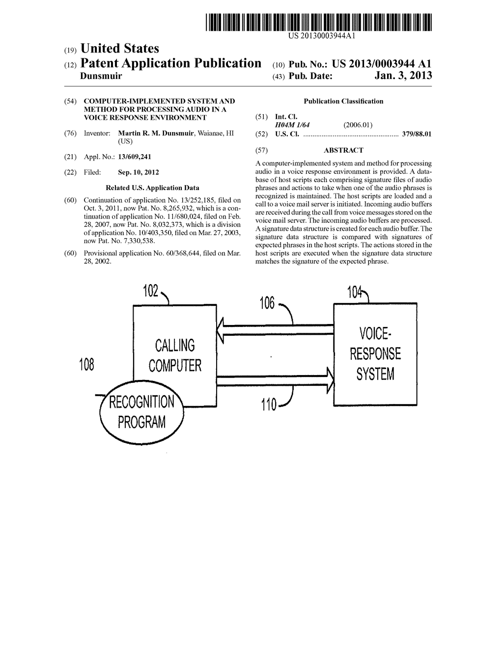 Computer-Implemented System And Method For Processing Audio In A Voice     Response Environment - diagram, schematic, and image 01