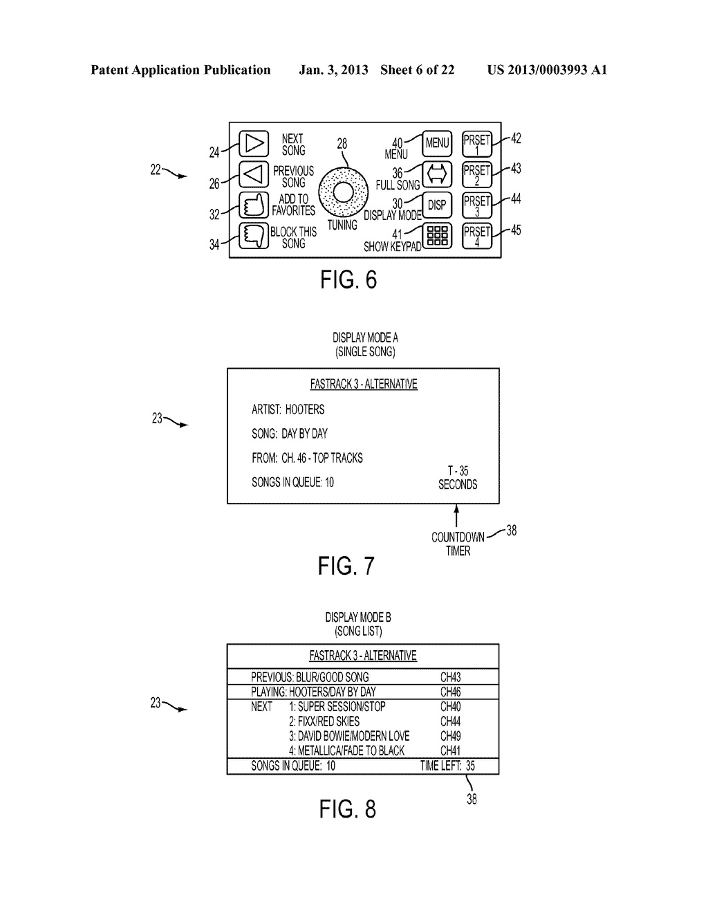 METHOD AND APPARATUS FOR USING SELECTED CONTENT TRACKS FROM TWO OR MORE     PROGRAM CHANNELS TO AUTOMATICALLY GENERATE A BLENDED MIX CHANNEL FOR     PLAYBACK TO A USER UPON SELECTION OF A CORRESPONDING PRESET BUTTON ON A     USER INTERFACE - diagram, schematic, and image 07