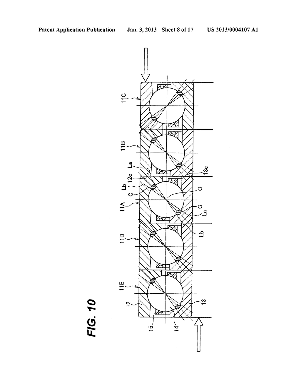 MULTIPLE ROW COMBINATION BALL BEARING - diagram, schematic, and image 09