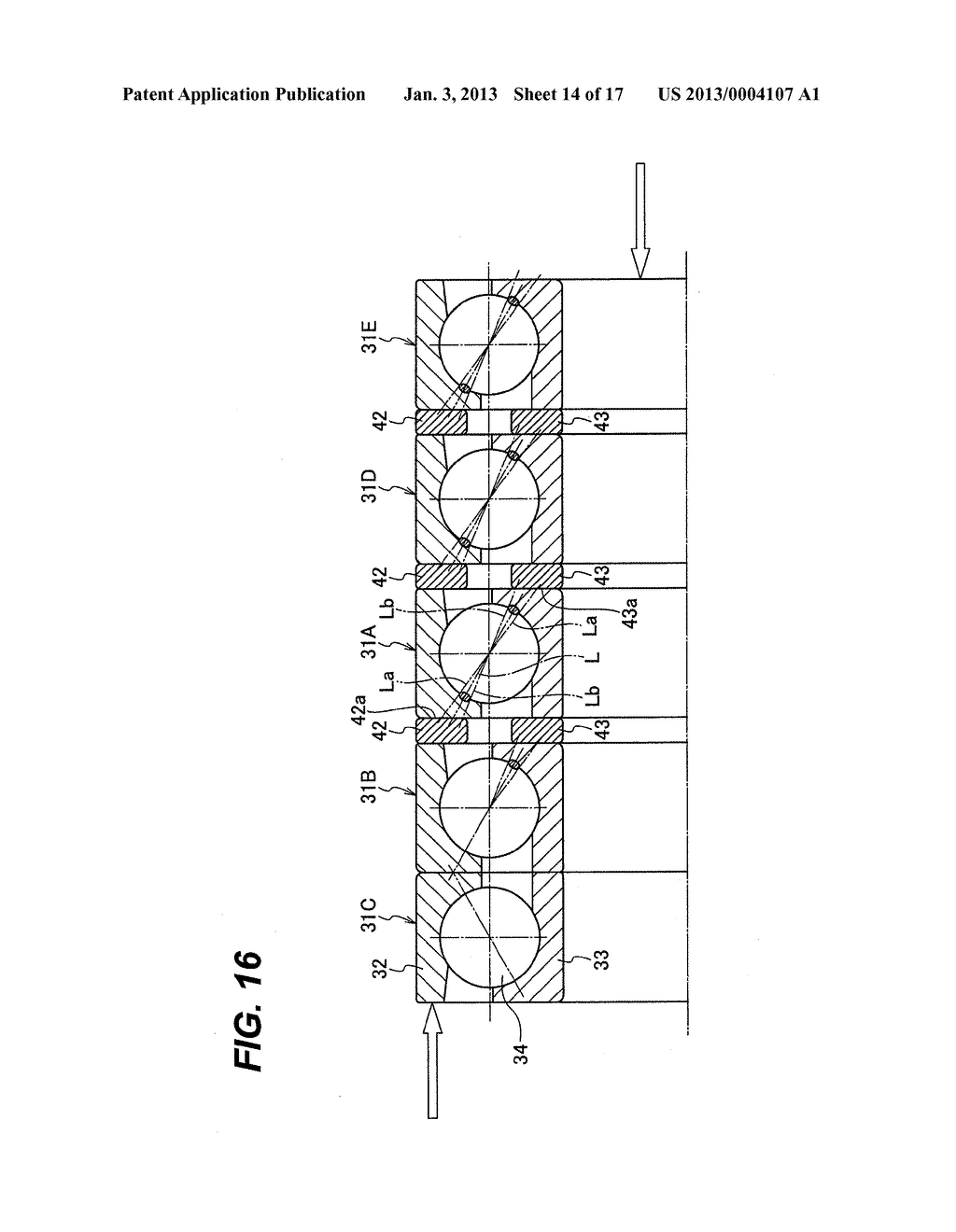 MULTIPLE ROW COMBINATION BALL BEARING - diagram, schematic, and image 15