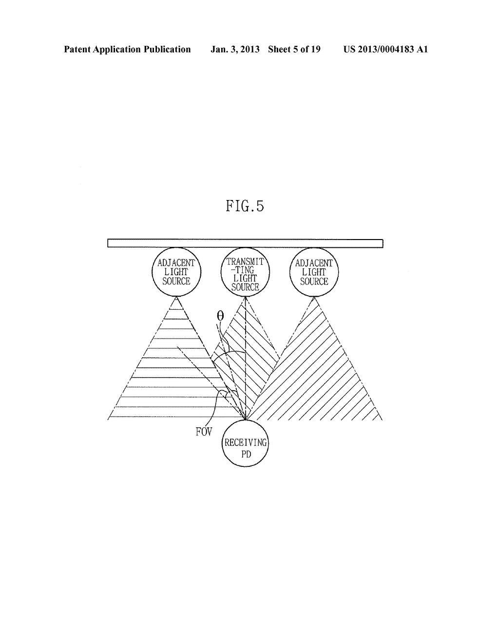 APPARATUS FOR VISIBLE LIGHT COMMUNICATION PROVIDING INTUITIVE INFORMATION     AND METHOD USING THE SAME - diagram, schematic, and image 06