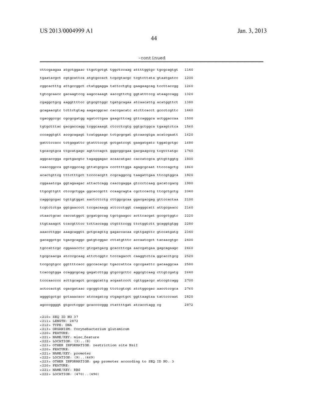 VARIANTS OF THE PROMOTER OF THE GAP GENE CODING FOR     GLYCERALDEHYDE-3-PHOSPHATE DEHYDROGENASE - diagram, schematic, and image 50