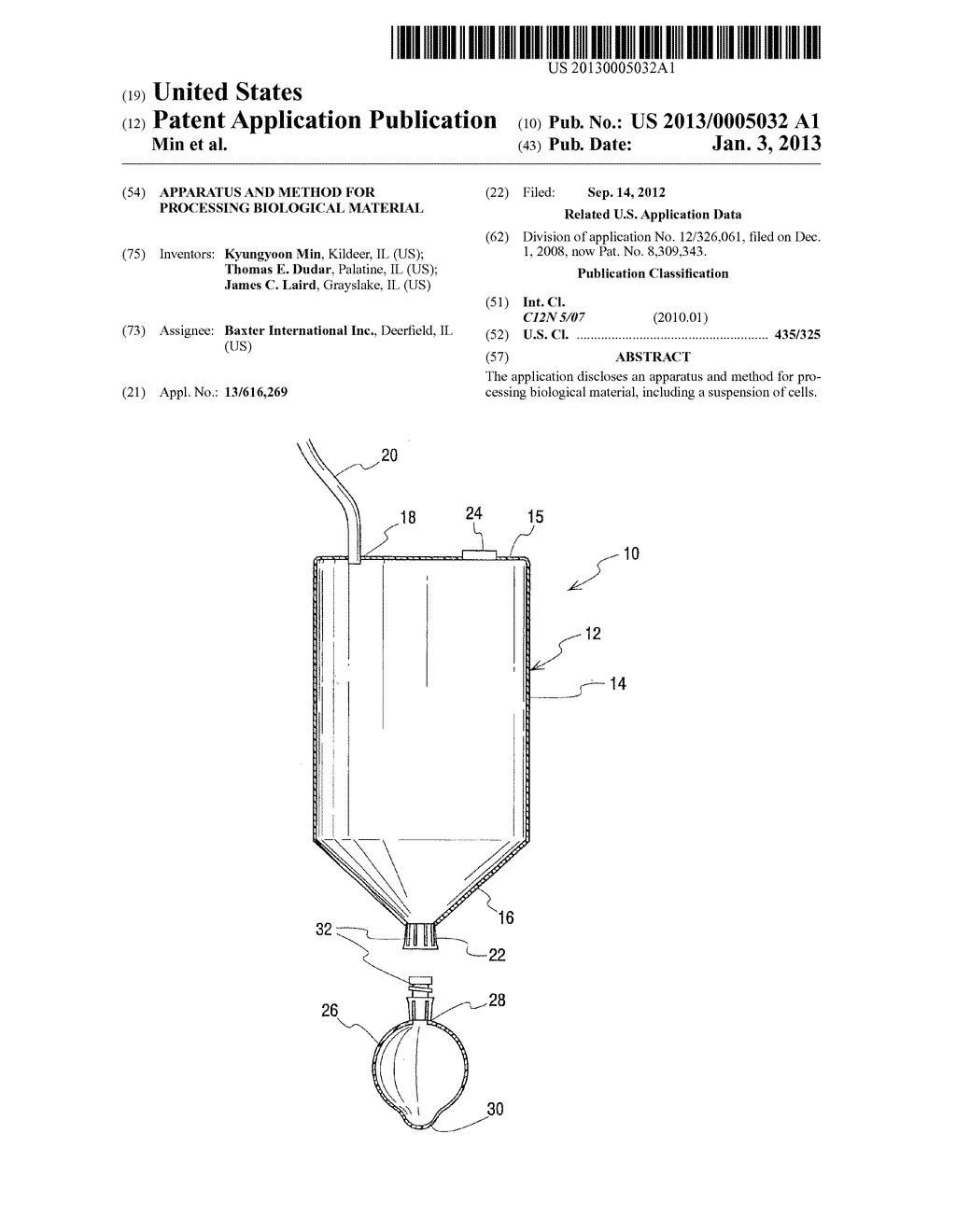 APPARATUS AND METHOD FOR PROCESSING BIOLOGICAL MATERIAL - diagram, schematic, and image 01